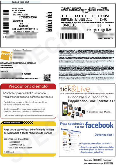 E-ticket / M-ticket - Dispobillet